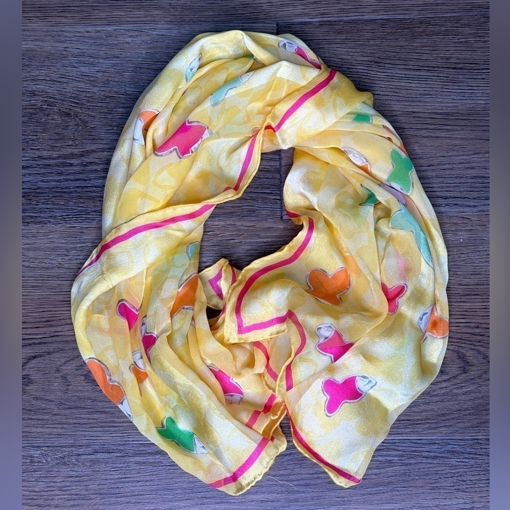 Chopard Multicolor Fish Power Scarf - 100% Silk